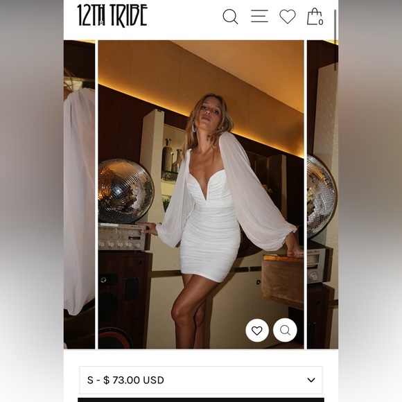 12th Tribe White Dress size Small - Picture 3 of 10